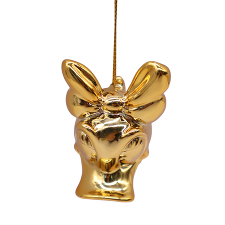 Disney kerstornament Katrien goud hoofd resin 6 cm