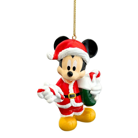 Disney kerstornament Mickey kerstman resin 10 cm
