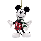 Disney kerstornament Mickey vintage sjaal PVC 9 cm