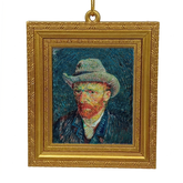 Disney kerstornament Zelfportret hoed van Gogh resin 8 cm