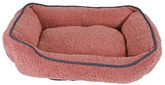 DIVAN TEDDY MET BIES 50X40CM ROZE