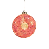 Donut led glas 16x15cm roze