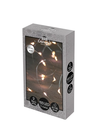 Draadverlichting 100led 5m zlvr ww - afbeelding 1