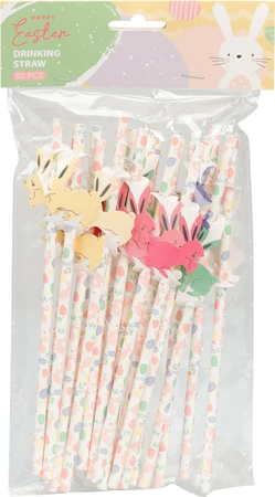 Drinkrietje Set/20 Paashaas
