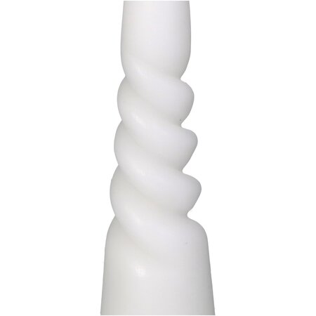 Drip Candle Twisted Cone Wax White 5.5x5.5x25cm - afbeelding 2