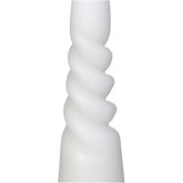 Drip Candle Twisted Cone Wax White 5.5x5.5x25cm - afbeelding 2