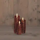 Anna's Collection LED druipkaars 3D vlam brons 16.5 x 11 cm - afbeelding 2