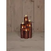 Anna's Collection LED druipkaars 3D vlam brons 25.5 x 15 cm - afbeelding 2