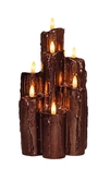 Druipkaars 7x3d vlam 25.5x15cm brns