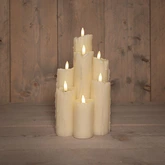 Druipkaars 7x3d vlam 25.5x15cm ivr - afbeelding 2