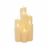 Anna's Collection LED druipkaars 3D vlam ivoor 25.5 x 15 cm - afbeelding 1