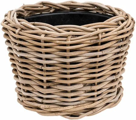 Van der Leeden Drypot Rattan D32H23CM Grey