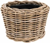 Van der Leeden Drypot Rattan D32H23CM Grey
