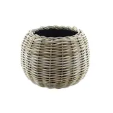 Van der Leeden Drypot Tina Rattan Grey D45H34cm