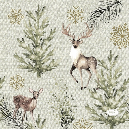Duni Servetten Elegant Deer 24 x 24 cm