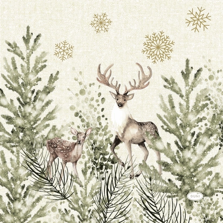 Duni Servetten Elegant Deer 33 x 33 cm
