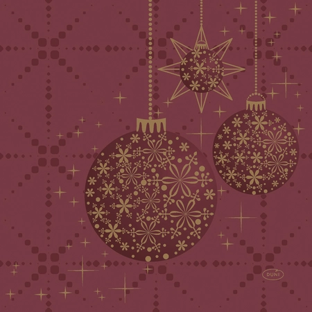 Duni Servetten Gilded Bauble 33 x 33 cm