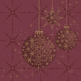 Duni Servetten Gilded Bauble 33 x 33 cm