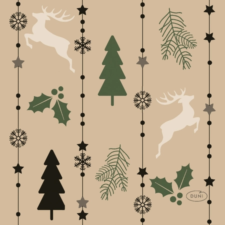 Duni Servetten Natural Yuletid 24 x 24 cm