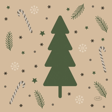 Duni Servetten Natural Yuletid 33 x 33 cm
