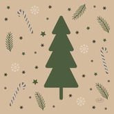 Duni Servetten Natural Yuletid 33 x 33 cm