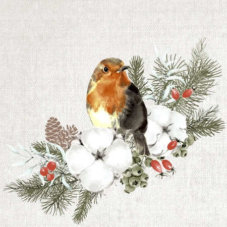Duni Servetten Robin Forest 33 x 33 cm