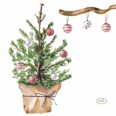 Duni Servetten Tree and Baubles 24 x 24 cm