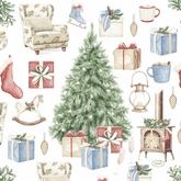 Duni Servetten Tree and Gift 33 x 33 cm