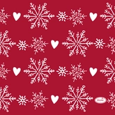 Duni Servetten Winter Flakes Hearts 24 x 24 cm