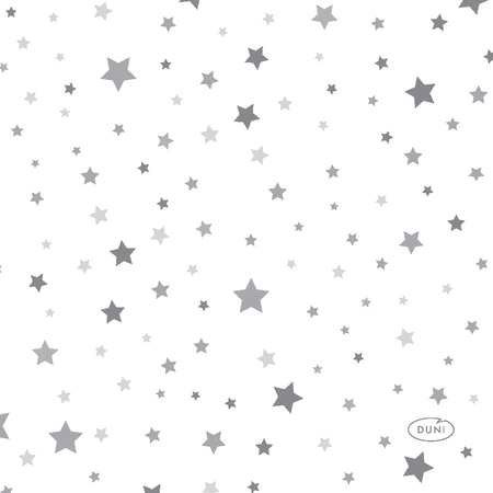 Duni Servetten Zilver Stardust 24 x 24 cm