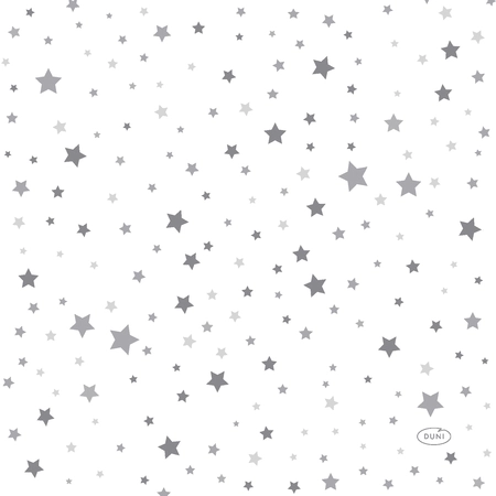 Duni Servetten Zilver Stardust 33 x 33 cm