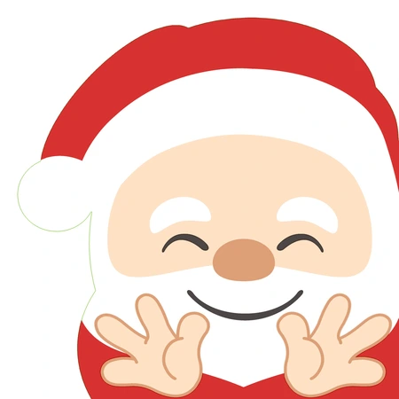 Duni Silhouettes Servetten - Hello Santa 33 x 33 cm
