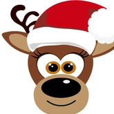 Duni Silhouettes Servetten - Reindeer smiley 33 x 33 cm