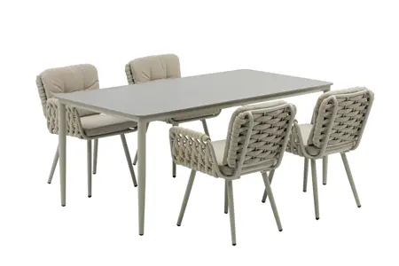 Ease Up Bente diningset zand voor 4 personen - afbeelding 1