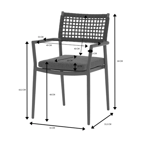 Ease Up® Liv dining stoel zwart - afbeelding 3