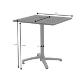 Ease Up® Malmö bistrotafel 70 x 70 cm zand inklapbaar teak - afbeelding 2