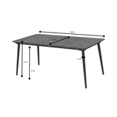 Ease Up® Napoli dining tafel L 180 x B 90 x H 76 cm zwart - afbeelding 4