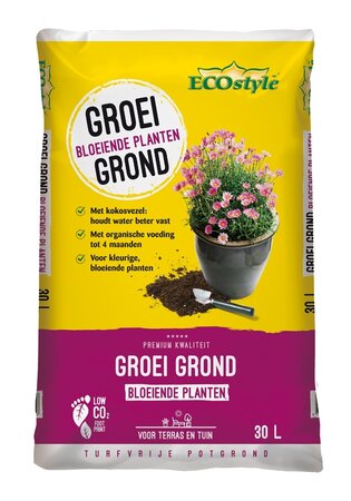 ECOstyle GroeiGrond Bloeiende Planten 30 ltr