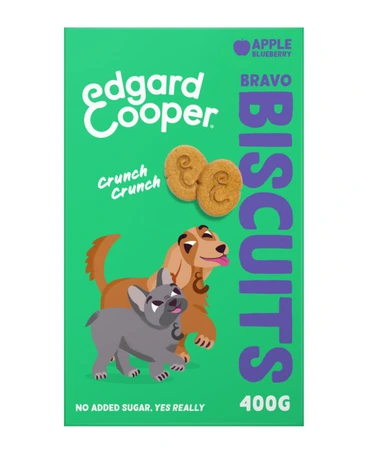 Edgard&Cooper biscuit adult apple&blueberry 400gr - afbeelding 1