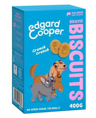 Edgard & Cooper Bravo Koekjes Zalm & Kip - 400g