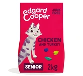 Edgard & Cooper  droogvoer  kip & kalkoen  Voor senior katten - 2 kg