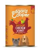 Edgard & Cooper, graanvrij blik met kip & kalkoen voor volwassen honden - 400g