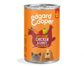 Edgard & Cooper, graanvrij blik met kip & kalkoen voor volwassen honden - 400g