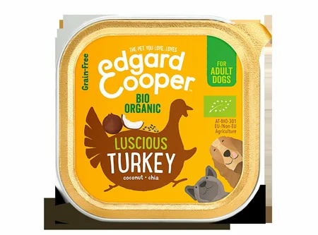 Edgard & Cooper, graanvrije kuipjes met biologische kalkoen voor volwassen honden - 100g