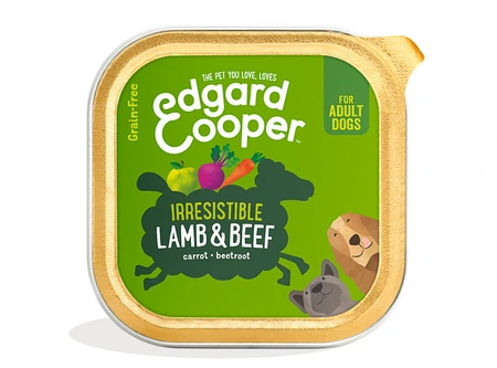 Edgard & Cooper, graanvrije kuipjes met lam & rund voor volwassen honden - 300g