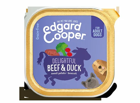 Edgard & Cooper, graanvrije kuipjes met rund & eend voor volwassen honden - 150g