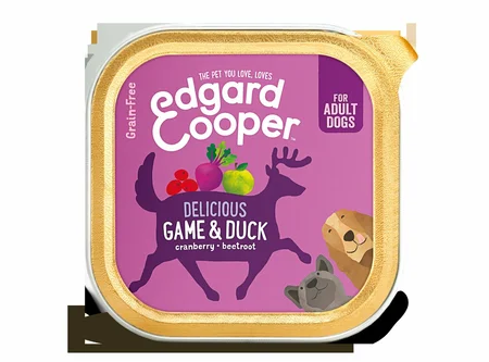 Edgard & Cooper, graanvrije kuipjes met wild & eend voor volwassen honden - 150g