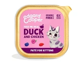 Edgard & Cooper  kuipje pate natvoer  eend & kip  Voor Kittens - 85 g