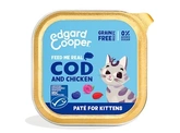 Edgard & Cooper  kuipje pate natvoer  kabeljauw & kip  Voor Kittens  85 g