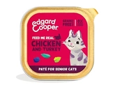 Edgard & Cooper  kuipje pate natvoer  kip & kalkoen  Voor Senior Katten - 85 g